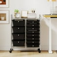 thumbnail image 2 of Costway 12-Drawer Rolling Storage Cart with Removable Drawers & Lockable Casters for Office Black, 2 of 10