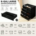 thumbnail image 4 of Enyopro 4 Drawer Dresser for Bedroom, Black Wooden Chest of Drawers, Modern 4 Drawer Chest Storage Dresser for Closet, Living Room, Hallway, 4 of 9