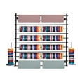 thumbnail image 4 of 12 Tier Wall Mounted Ribbon Rack for Craft Room Ribbon Organizer Rack Wrapping Paper Ribbon Holder Organizer Rack for Craft Room, Cake Shop, Flower Shop Black, 4 of 27