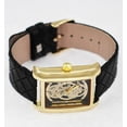 thumbnail image 3 of 38mm Montres Carlo Women Luxury Fashion Vegan Leather Quartz Dress Wrist Watch (Gold/Black), 3 of 4