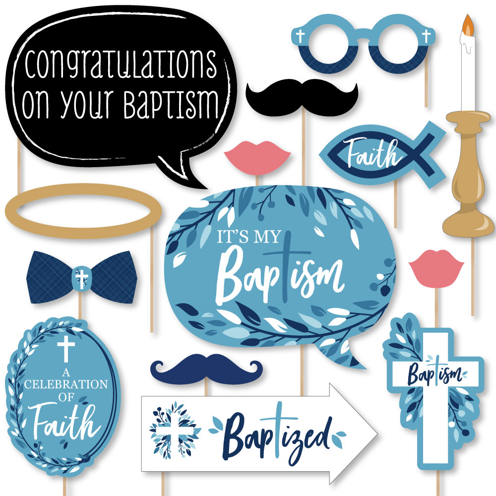 christening photo booth props