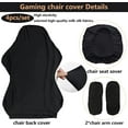 thumbnail image 4 of Office Chair Covers, Set of 4 Gaming Chair Cover, Stretchable Chair Cover with Armrest Covers / Chair Back Covers / Chair Seat Cover, Gamer Chair Cover of Computer Video Game Office, 4 of 8