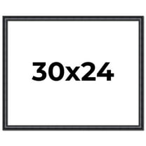 30x24 Frame Black Real Wood Picture Frame Width 1.25 inches | Interior Frame Depth 0.5 inches |