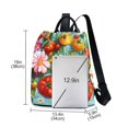 thumbnail image 3 of FORMRS Women's Travel Backpack Purse Anti-Theft Hidden Pockets Casual Shoulder Bag, Pink Floral Tomatoes, 3 of 7