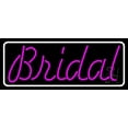 thumbnail image 1 of Purple Bridal Cursive LED Neon Sign 10" Tall x 24" Wide - inches, Black Square Cut Acrylic Backing, with Dimmer - Premium built indoor Sign for Storefront, Store interior, Studio., 1 of 7
