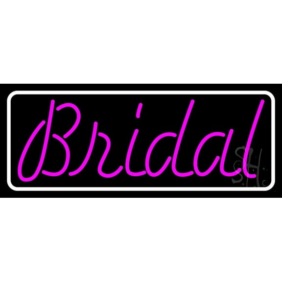Purple Bridal Cursive LED Neon Sign 10" Tall x 24" Wide - inches, Black Square Cut Acrylic Backing, with Dimmer - Premium built indoor Sign for Storefront, Store interior, Studio.