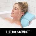 thumbnail image 6 of GORILLA GRIP Bath Pillows for Tub, Waterproof Bathtub Pillows, Cushioned Headrest, 2 Panel, Spa Blue, 6 of 10