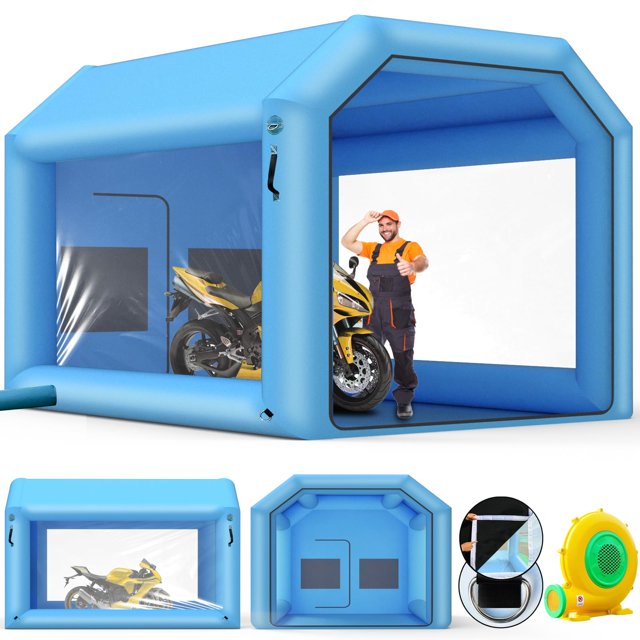 Cabina Inflable de Pintura LVAOSTT 3x2.5x2.5 m con Soplador de 550W