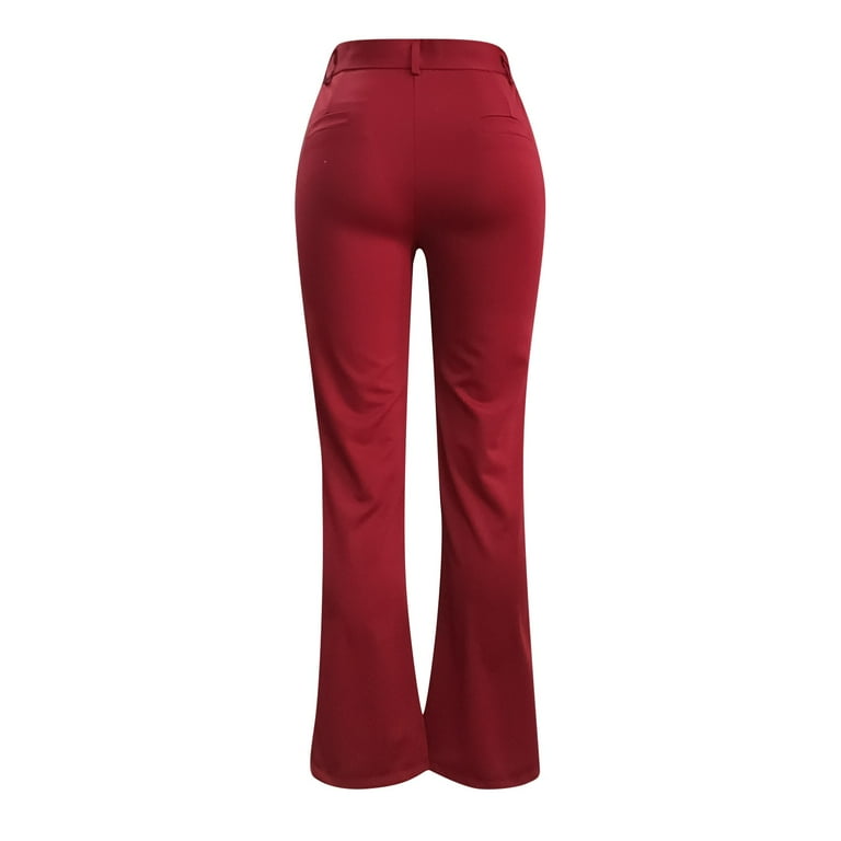High Waist Flared Pants Rood Hamky Plus Size Pants Flare Pants For