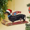 thumbnail image 4 of Dachshund Dog Christmas Tree Ornament Hanging Signs Car Interior Accessories Xmas Decoration Car Hanging Pendant for Festival A, 4 of 8
