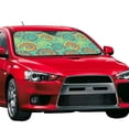 thumbnail image 2 of Fuzoiu Colourful Tie Dye Print Car Windshield Sun Shade,Block Uv Rays Sunshade,Foldable Front Window Sun Visor Protector for Car,SUV,Truck-Keep Vehicle Cool-Colourful Tie Dye, 2 of 8