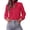 Red, variant on PRETTYGARDEN Women's Floral Embroidered Button Down Shirts | Ladies Dressy Fall Blouses, Long Sleeves, Ruffle Neck, Elegant Boho Eyelet Tops for Work, Business & Spring Casual Outings