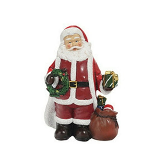 PatungKu Mini Santa Claus Figurines Holding Gifts Small Resin Sculpture Home Decor