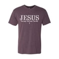 thumbnail image 2 of Wild Bobby Jesus the Way. The Truth. The Life Inspirational/Christian Men Premium Tri Blend Tee, Vintage Purple, Medium, 2 of 5