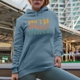thumbnail image 2 of Don't Be a Salty Heifer, Cow Lover Quote, Groovy Retro Wavy Text Merch Gift, Light Blue Hooded Sweatshirt or Hoodie, Medium, 2 of 5
