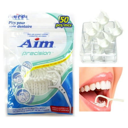 50 Dental Flossers Clean Teeth Dental Floss Brush Gums Tooth Picks Oral Care