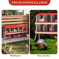 thumbnail image 3 of Chicken Nesting Box with Roll Out Egg Tray, Galvanized Steel Rustproof Laying Boxes for Hens, Chickens & Ducks, Ventilated & Easy-Clean Design, 3 of 7