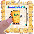 thumbnail image 3 of LUUFILx 50pcs Cartoon Cheese Stickers Adorable Dairy Food Decals Kids Stationery Laptop Water Bottle Phone Toy Bicycle Luggage Sticker Set, 3 of 6