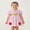 Pink, variant on Kids Girls Back to School Dress Apple Pencil School Bus Embroidery Doll Collar Short Sleeve Dress Toddler Summer Casual Dress