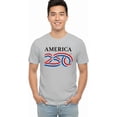 thumbnail image 5 of Teeso 250 Anniversary USA Shirt, America 250 Classic Logo Heathered Tee, 4th of July Merchandise T-Shirt, Sand S, 5 of 7