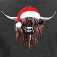 thumbnail image 3 of CafePress - Highland Cow Santa Hat Xmas Long Sleeve T Shirt - Women's Long Sleeve Graphic Tee Casual Fit, 3 of 4