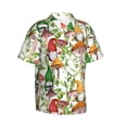 thumbnail image 2 of Bixox Men's Hawaiian Shirts Men's Mushrooms Gnomes Print Short-Sleeve Shirt-Medium, 2 of 8
