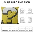 thumbnail image 5 of SHANXI Question Block Throw Pillow Cover Home Decorative Pillow Cases for Living Room Porch Couch Chair Sofa (Question) 20x20in, 5 of 5