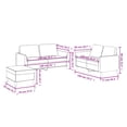 thumbnail image 4 of vidaXL 3 Piece Sofa Set with Cushions Black Faux Leather, 4 of 5