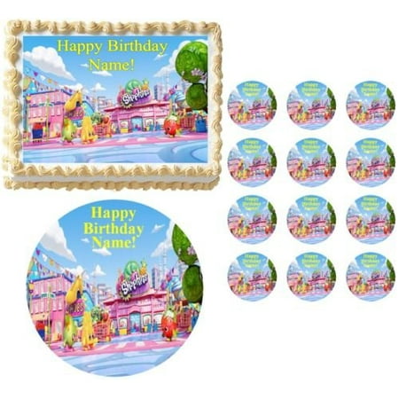 shopkins party edible cake topper image frosting sheet shopkins