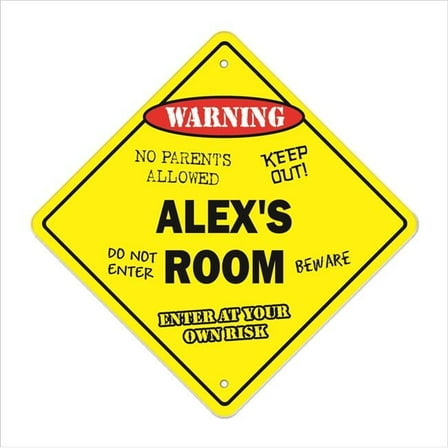 SignMission  12 x 12 in. Alexs Room Crossing Zone Xing Sign