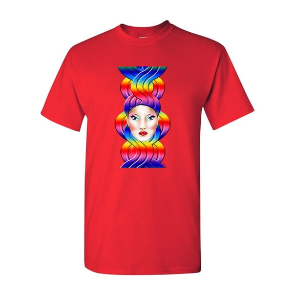 The Best Hair Rainbow Girl Tanya Ramsey Artworks Art DT Adult T-Shirt Tee