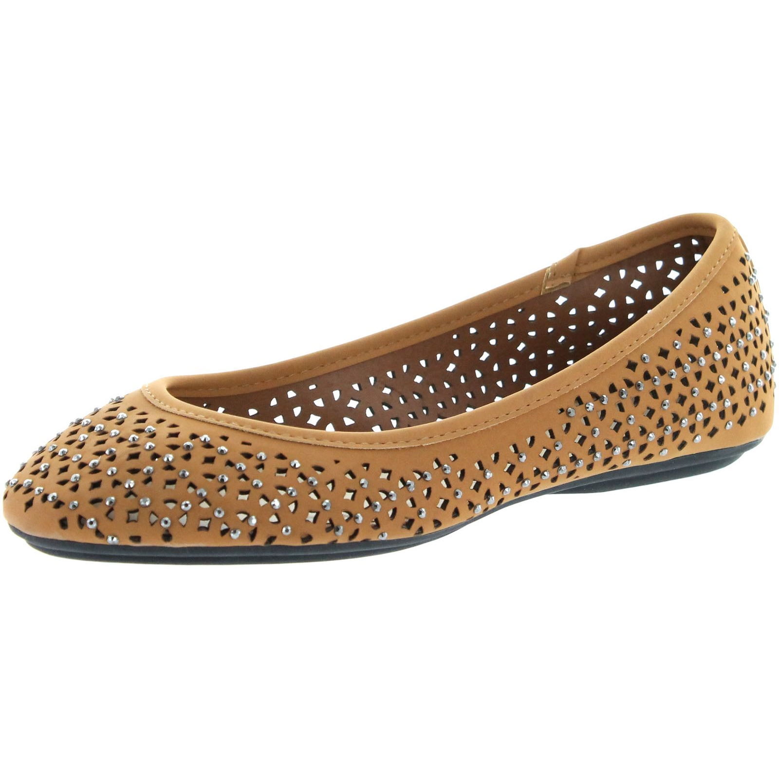 Luo Luo Womens Sophie Studded Flats Shoes - Walmart.com