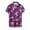 Purple, variant on AHTJRT Stylish Men's Camouflage Print Button Down Short Sleeve Shirt Pink 5XL