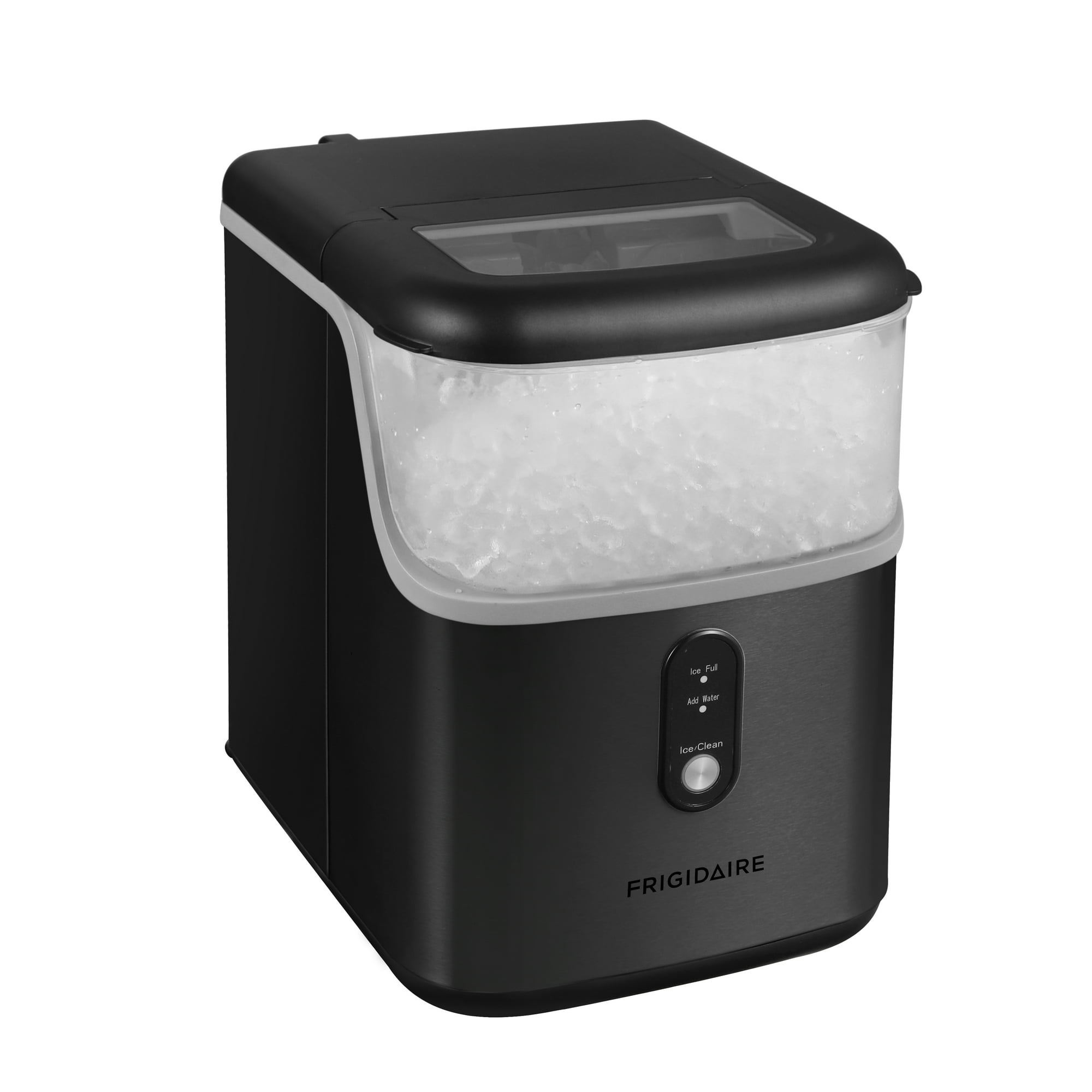 Frigidaire 33 lbs. Countertop Nugget Ice Maker, Self-Cleaning Ice Machine with Touch Controls, Black Stainless Steel