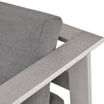 thumbnail image 4 of Rashad Outdoor Aluminum Loveseat and Coffee Table Set with Cushions, Silver and Gray, 4 of 11