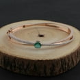 thumbnail image 4 of Natural Emerald Solid 18Kt Rose Gold SI Clarity HI Color Diamond Bangle Bracelet, 4 of 4