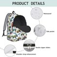 thumbnail image 4 of Monster Cartoon Truck White Pattern Backpack for School, Cute School Bag with Adjustable Shoulder Straps and Padded Back, 15.7"x11.8"x5.5", 4 of 5
