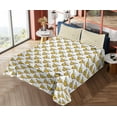 thumbnail image 4 of Ambesonne Emoji Fitted & Top Sheet Set with Shams, Sheep Herd with Rebel Black, Eggshell Mustard and White, 4 of 5