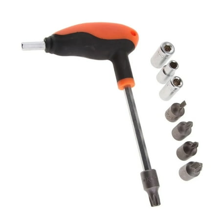 ZPAQI T-Shape Skateboard Wrench Kit T-wrench Tools with 6/8/10/45mm Bit Tools