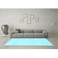 thumbnail image 3 of Ahgly Company Indoor Round Solid Light Blue Modern Area Rugs, 3' Round, 3 of 4