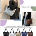 thumbnail image 6 of CoCopeaunt Large Quilted Tote Bag with Zip for Women Lightweight Winter Down Cotton Padded Plaid Shoulder Bags Quilted Bags Down Padding Handbags, 6 of 7