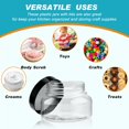 thumbnail image 2 of Tessco 24 Pack Plastic Jars with Lids Labels Empty Clear Plastic Jars Round Refillable Cosmetic Containers Body Butter Containers Bulk Sugar Scrub Bottle for Make Up(8 oz,Clear), 2 of 7