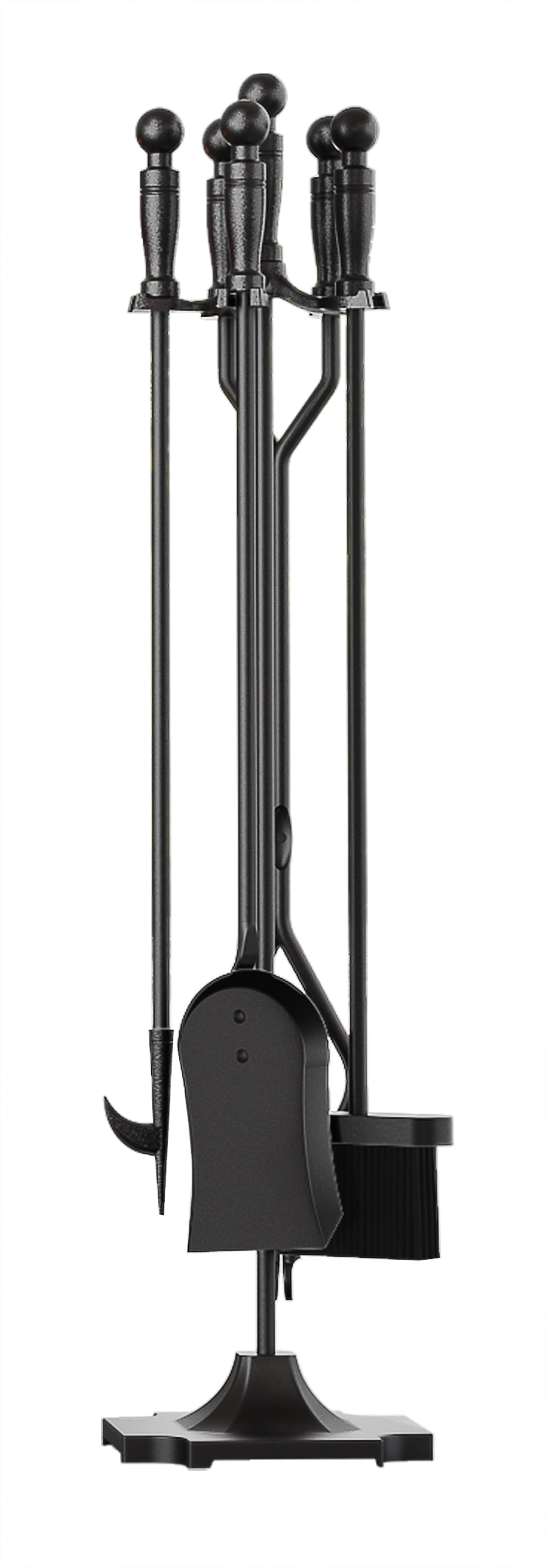UniFlame 5-Piece Black Finish Fireset with Ball Handles - Walmart.com