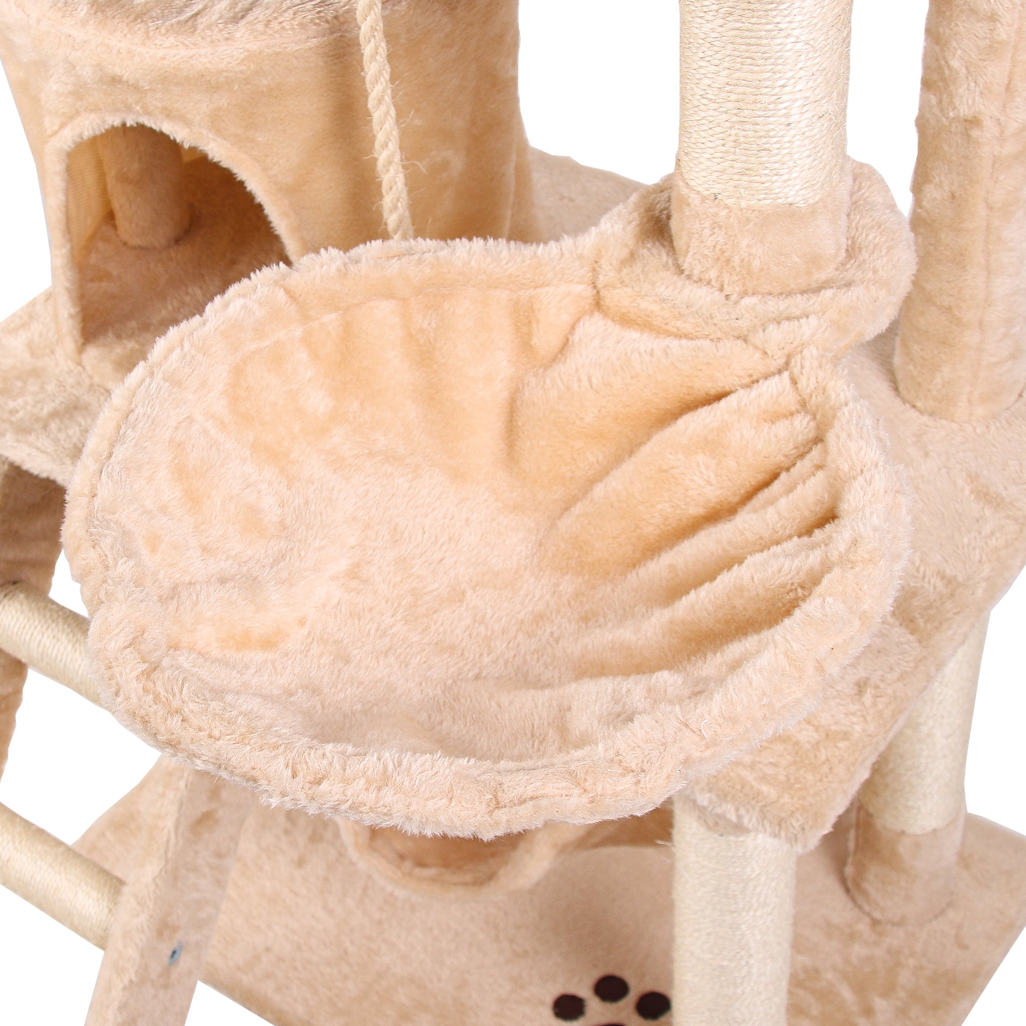 Pefilos 55" Cat Tree Furniture Cat Condo for Large Cats, Indoor Cat Tree Houses with Hammock, Kittens Tower for Adult Cats and Pets, Beige Pefilos 55" Cat Tree Furniture Cat Condo for Large Cats, Indoor Cat Tree Houses with Hammock, Kittens Tower for Adult Cats and Pets, Beige