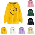 thumbnail image 5 of YanHoo Teen Girl Sweatshirt Funny Women's Oversized Hoodies Heart Graphic Drawstring Hooded Sweatshirts Casual Long Sleeve Pullover Tops 2023 Fall Sweater with Pocket, 5 of 5