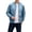 Blue, variant on Mens Bomber Jacket Ribbed Collar Casual Cropped Jackets Wrinkle Free Lightweight Windbreakers Solid Color Stylish Baseball Jacket with Pockets Green L