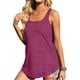 thumbnail image 2 of Camisetas Sin Mangas para Mujer, Estilo Túnica Informal, Holgadas y con Cuello en U y Dobladillo para Verano Rojo Púrpura XXL, 2 of 5