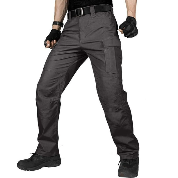 Pantalones cargo FREE SOLDIER, ligeros y resistentes al agua, grises