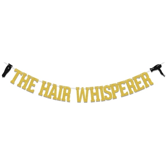 Barber Graduation Banner, The Hair Whisperer Banner, Congrats Barber, I Will Cut You, Cosmetology School Graduation Party Decor Supplies Gold
