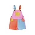 thumbnail image 1 of Argulvti Kids Girls Boys Overall Shorts, Cute Contrast Color Summer Jumpsuit with Pockets, 1 of 9